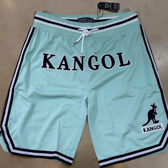 💎🩳 Kangol Stunning Mint Green Heavyweight Mesh Shorts – Size M – NWT - Picture 3 of 7